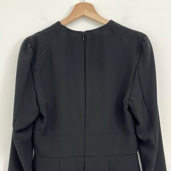 A.L.C. Mara Long Sleeve Structured Asymmetrical Hem Crepe Mini Dress - Size 10 - Picture 5 of 14